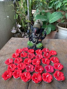 4 Hibiscus Flower Scented Candles