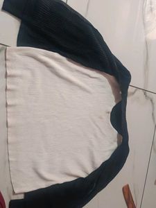 Ribbed Two-Tone Long Sleeve Top
