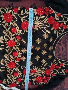 Black &amp; Red Embroidered Lehenga Choli