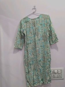 Blue Floral Print Kurta