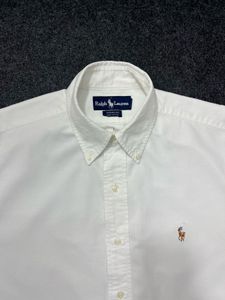 Classic White Polo Ralph Lauren Button-Down Shirt