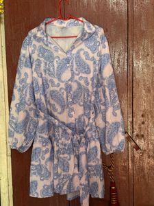 Blue Paisley Print Kurta