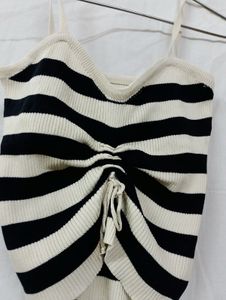 Striped Ruched Camisole Top