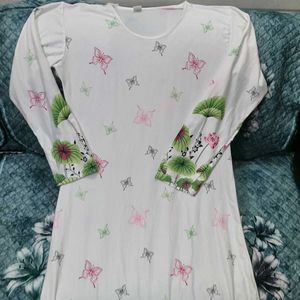 Comfortable Butterfly Print Nightgown/Maxi