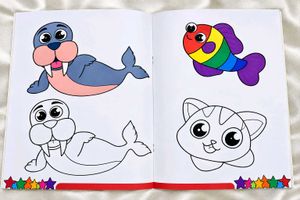 kids colouring activity book for children