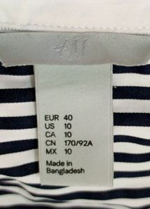 H&amp;M Black &amp; White Formal Shirt For Women's