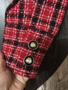 Chic Red Tweed blazer
