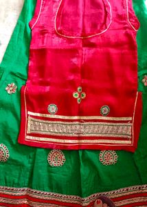 Green Embroidered Rajputi poshak