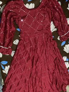Boho Sparkle Red Dress