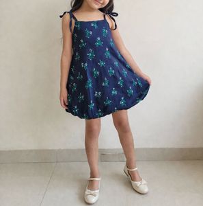 Adorable Navy Floral Dress for Girls