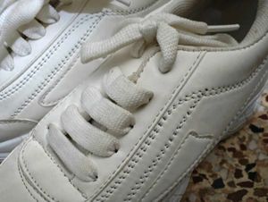 Classic White Lace-Up Sneakers