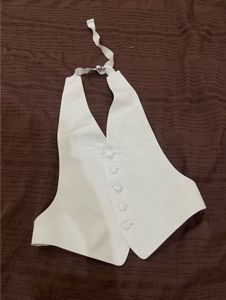 Elegant White Halter Vest