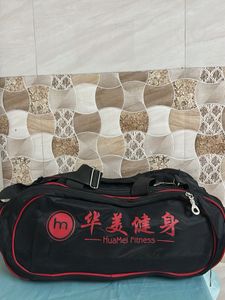 Black HuaMei Fitness Duffle Bag