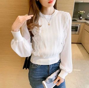 Elegant Lace Trim Knit Top