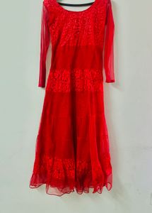Red Floral Dress gown