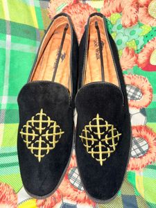 Stylish Black Suede Loafers