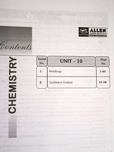 Allen Chemistry JEE Main+Advanced Unit 10