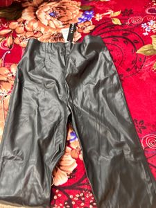 Black Faux Leather Pants