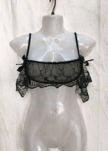 21245. Sheer Lace Bralette with Bow Detail