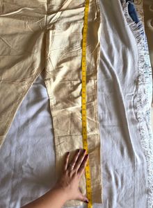 Pure Silk Beige Pants