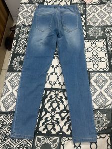 Blue Distressed Denim Jeans
