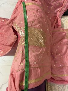 Elegant Pink Sequined Kurta Set with Dupatta