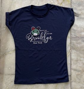 Navy Blue Brooklyn Graphic T-Shirt