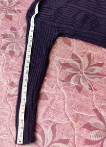 Stylish Purple Knit Sweater