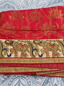 Exquisite Red Silk Saree