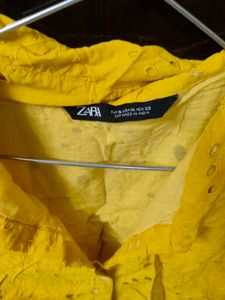 Zara Cropped Cotton Shirt