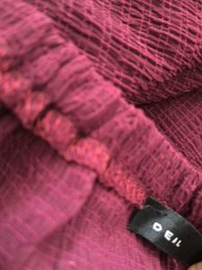 Off-Shoulder Burgundy Top with Lace Trim