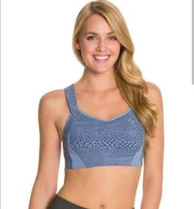 Stylish Blue Snake Print Sports Bra