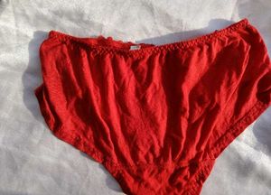 Red Lace Trim Briefs