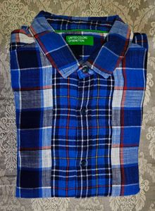 United Colors of Benetton Men's Checked Shi