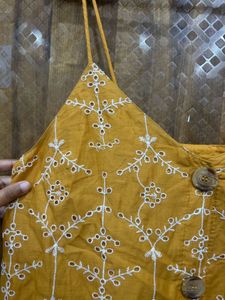Mustard Yellow Eyelet Cami Top(Brand new)