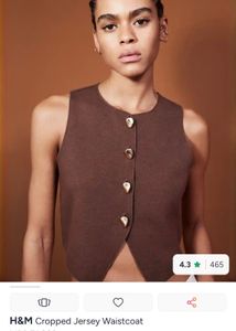 H&amp;M Chic Brown Buttoned Vest