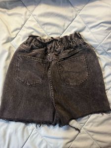 Grey Denim Shorts