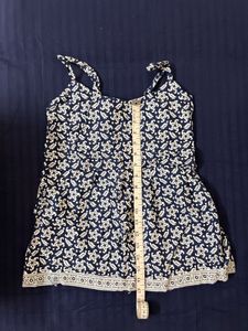 Women's Navy Floral Print Romper