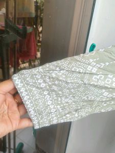 Olive Green Embroidered Kurta/dress