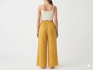 pallazo pant and white top Wide Leg Printed