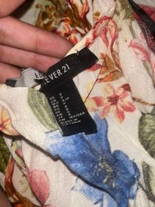 Floral Print Strapless Romper