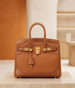 Classic Brown Leather Handbag