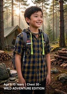 Kids Checkered Hooded Shirt