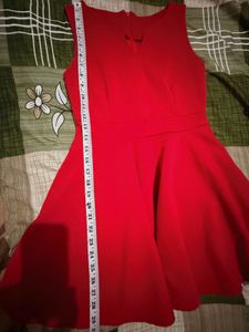 Red Flared Fit and Flare Dress