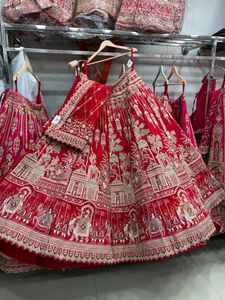 Stunning Red Embroidered Lehenga Choli