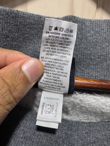 Reebok Grey Straight Fit Fleeced Track Pants