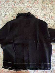 Stylish Black Button-Up Top