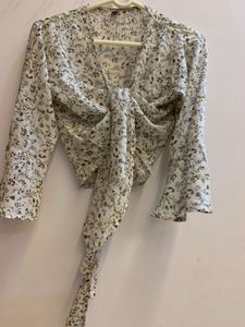 Floral Tie-Front Top