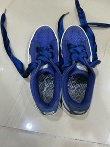 Puma Blue Polka Dot Ribbon Sneakers