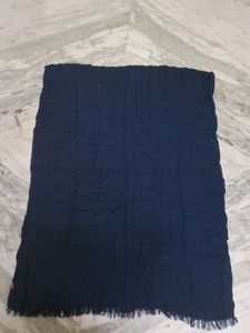 Dark Blue Textured Scarf